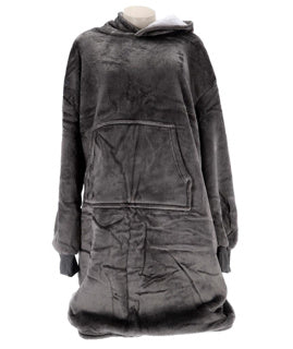 No brand sweat à capuche à carreaux sherry 70x110 cm gris anthracite