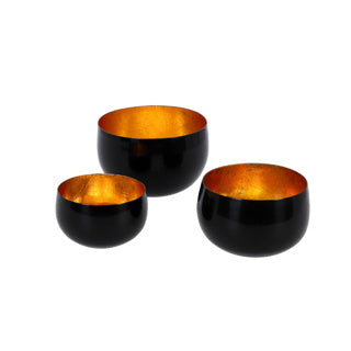 Bols marrakech noir royal lot de 3 | 4 pièces