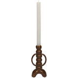 Bougeoir No brand faïence fine marron 10x4.5x21.5cm | 2 pièces