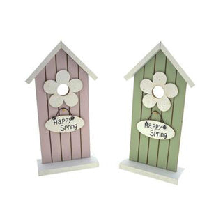 Nichoir joyeux printemps 26 cm assorti | 2 pièces