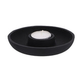 No brand bougeoir aluminium noir 13,5x13,5x2,5cm | 2 pièces