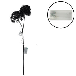 No brand fleur artificielle heracleum countryfield led noir 75 cm