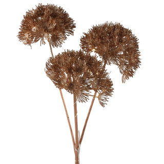 No brand fleur artificielle heracleum countryfield led cuivre 80 cm