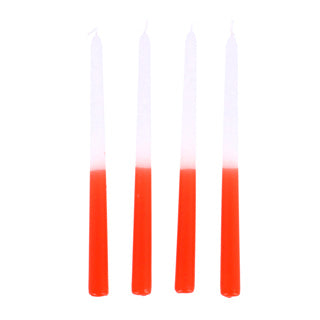 Bougie colorante en cire orange 30,5 x 2,2 cm 4 pièces