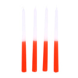 Bougie colorante en cire orange 30,5 x 2,2 cm 4 pièces