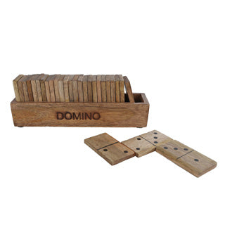 Jeu domino mangue naturelle 20,5x5x7cm