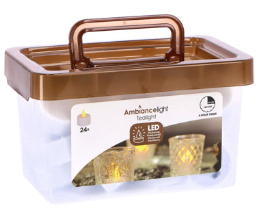 Photophore LED 24 pièces avec minuterie | 2 pièces