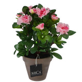 Edelman plante artificielle azalée rose en pot | 2 pièces