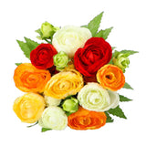 Décorations en mica bouquet d'art renoncule orange | 2 pièces