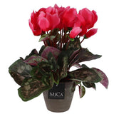 Plante artificielle cyclamen rose en pot