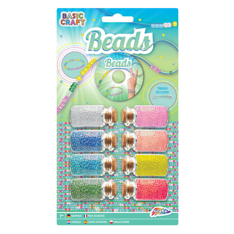 Creative Craft Group Decoration Sier Beads, 8 bottles