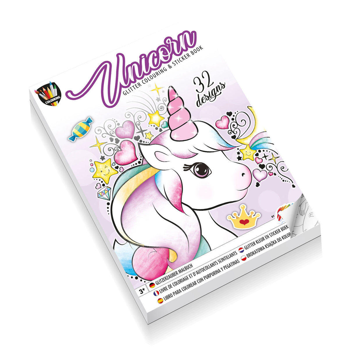 Creative Craft Group Glitter Colors Colors Book Unicorn