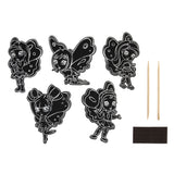 Ensemble d'aimants à gratter pour groupe d'artisanat créatif, fées, 10 pcs.