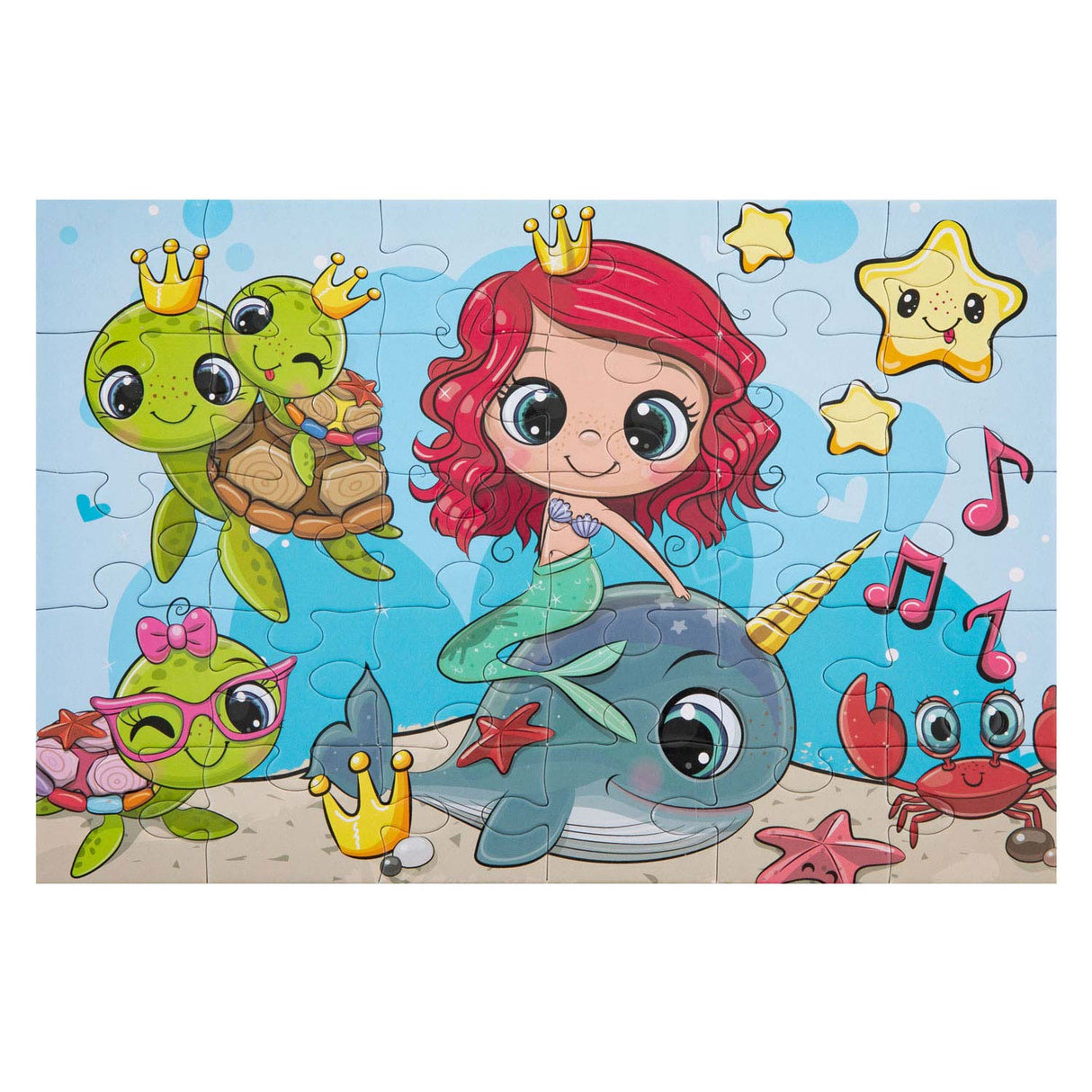 Puzzle de groupe artisanal créatif sirène, 30 pièces