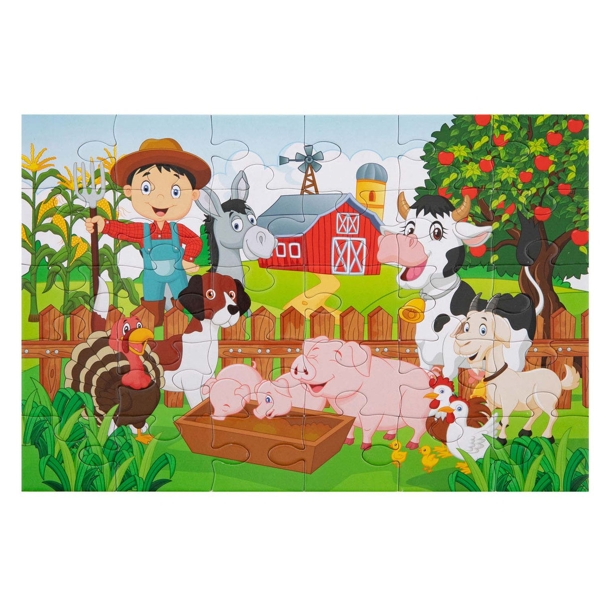 Ferme de puzzle de groupe d'artisanat créatif, 30 pièces.