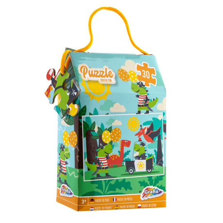 Puzzle de groupe artisanal créatif dinosaure, 30 pièces