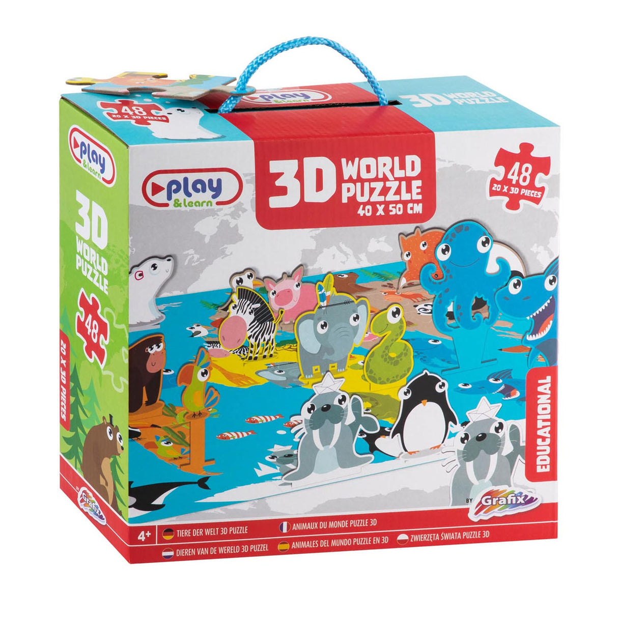 GRAFIX 3D Puzzle Animals of the World (40x50 cm)