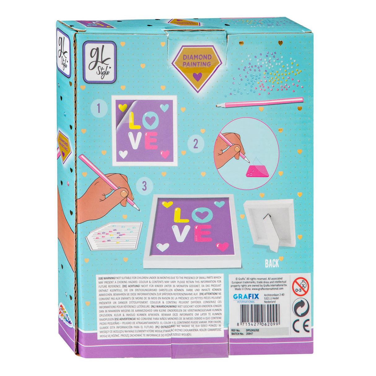 Kit de bricolage Diamond Painting 'LOVE'