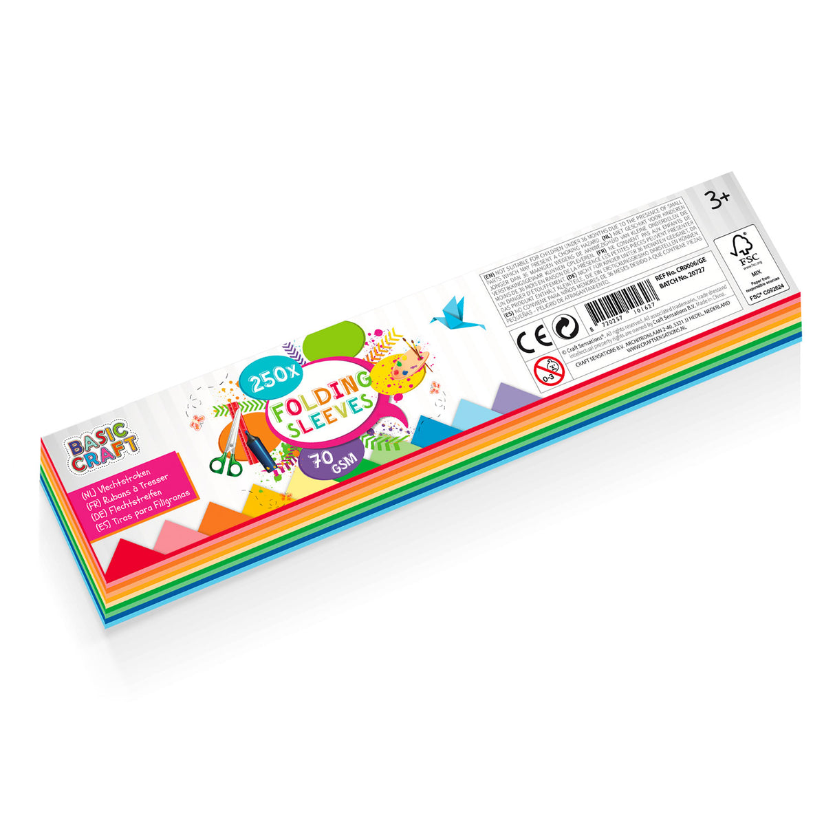 Bandes de tressage colorées du groupe Creative Craft, 250 pcs.