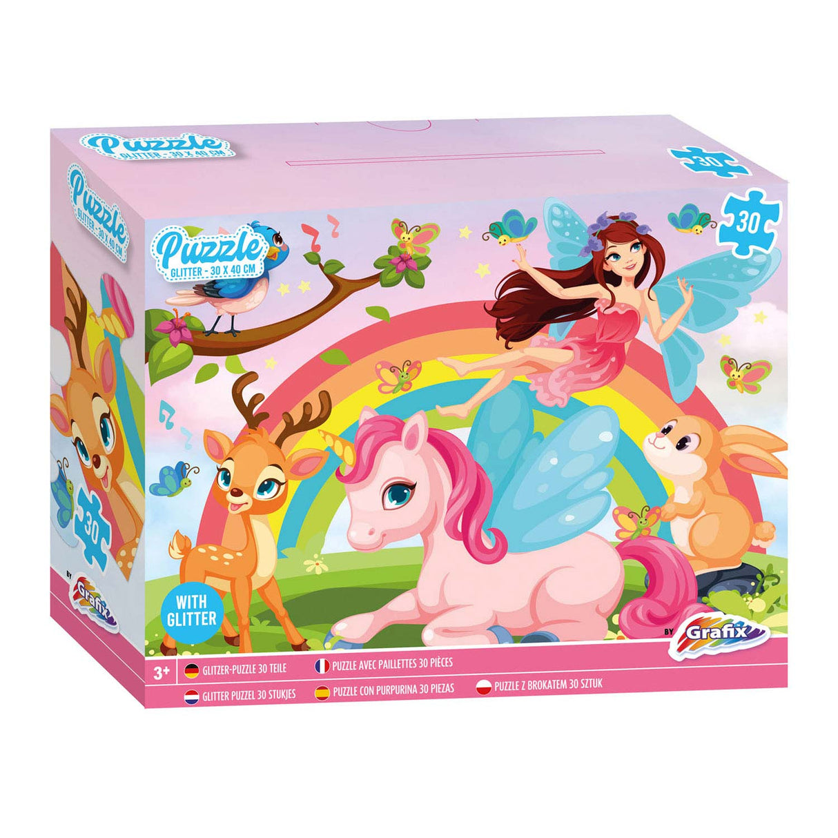 Grafix puzzle paillettes licorne, 30 pcs.