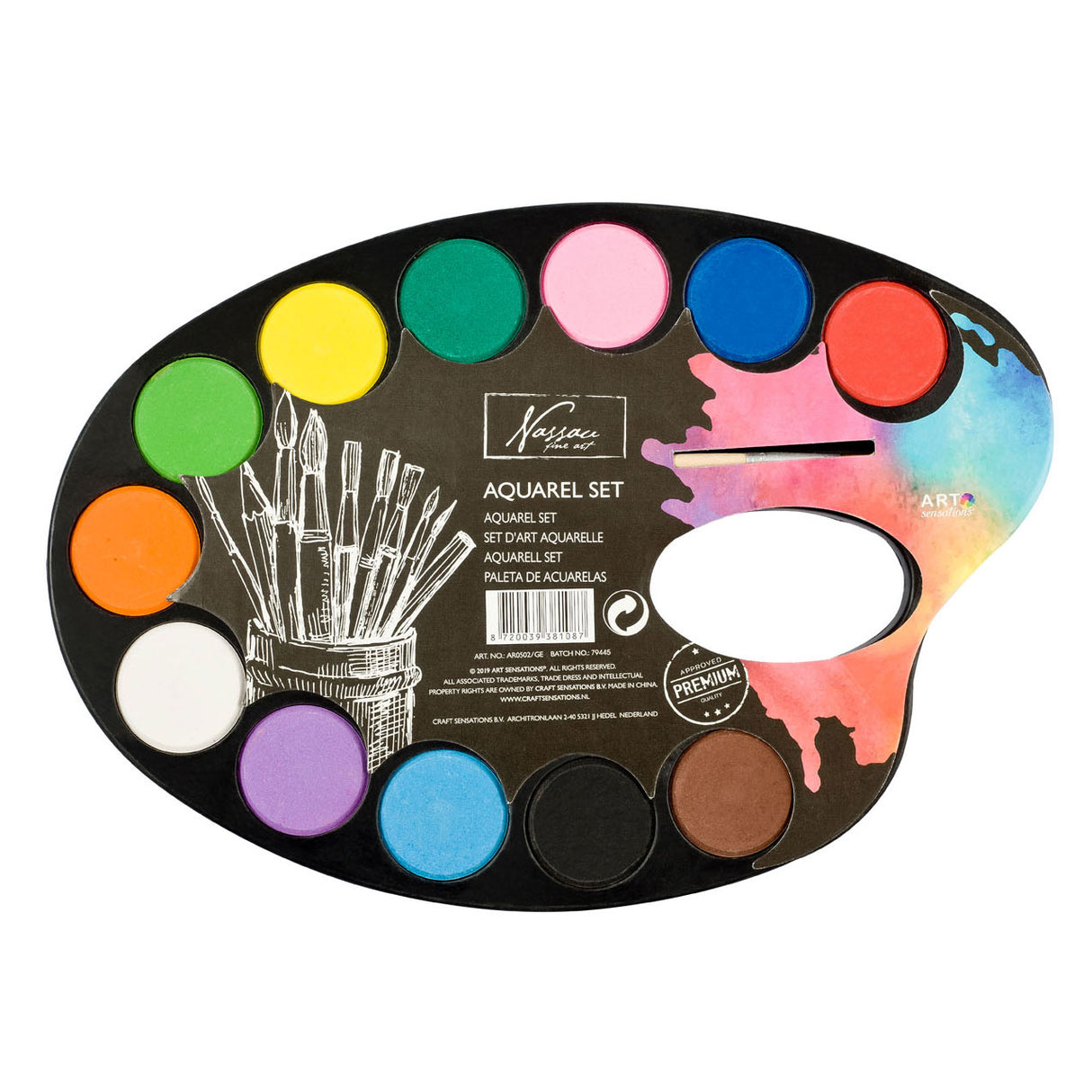 Creative Craft Group paint palette Aquarel, 12 colors