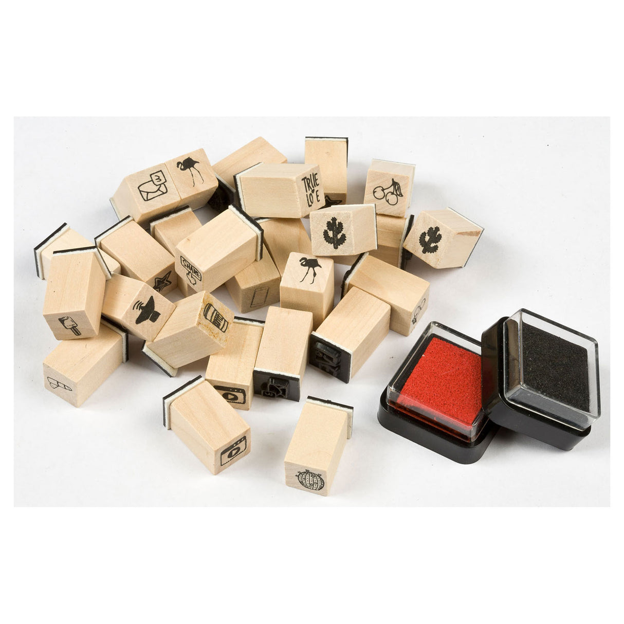 Ensemble de tampons en bois Creative Craft Group - figurines, 27 pcs.