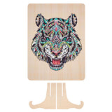 Groupe d'artisanat créatif tigre puzzle en bois unique, 130 pcs.
