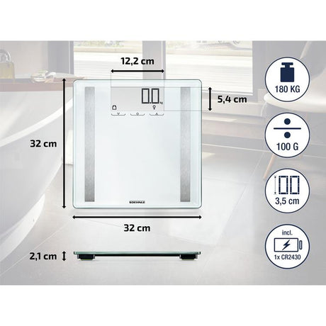 Soehnle 63858 shape sense control 200 balance personnelle numérique blanc