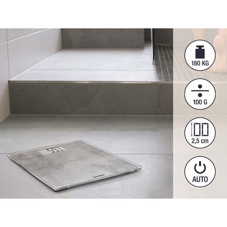 Pèse-personne Soehnle 63882 digital style sense compact 300, aspect béton