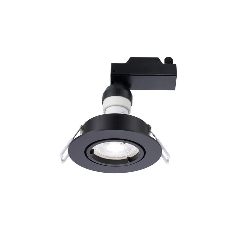 Sylvania 1067276 - kit sylspot rond noir 345lm 3000k directionnel. IP20 | 1 pièce