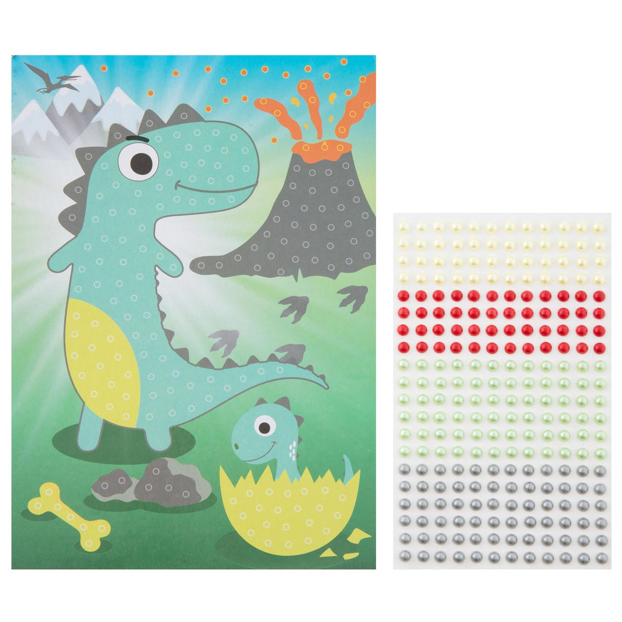 Grafix Craft Set BEAD ART DINO