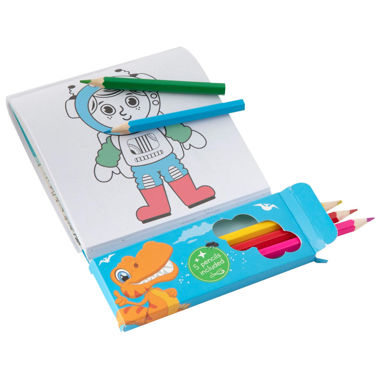 GRAFIX Eenhoorn Colors Activities block with colored pencils