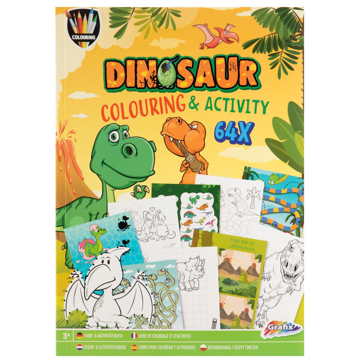 Creative Craft Group Colors Activity Book Dino, 64pag.