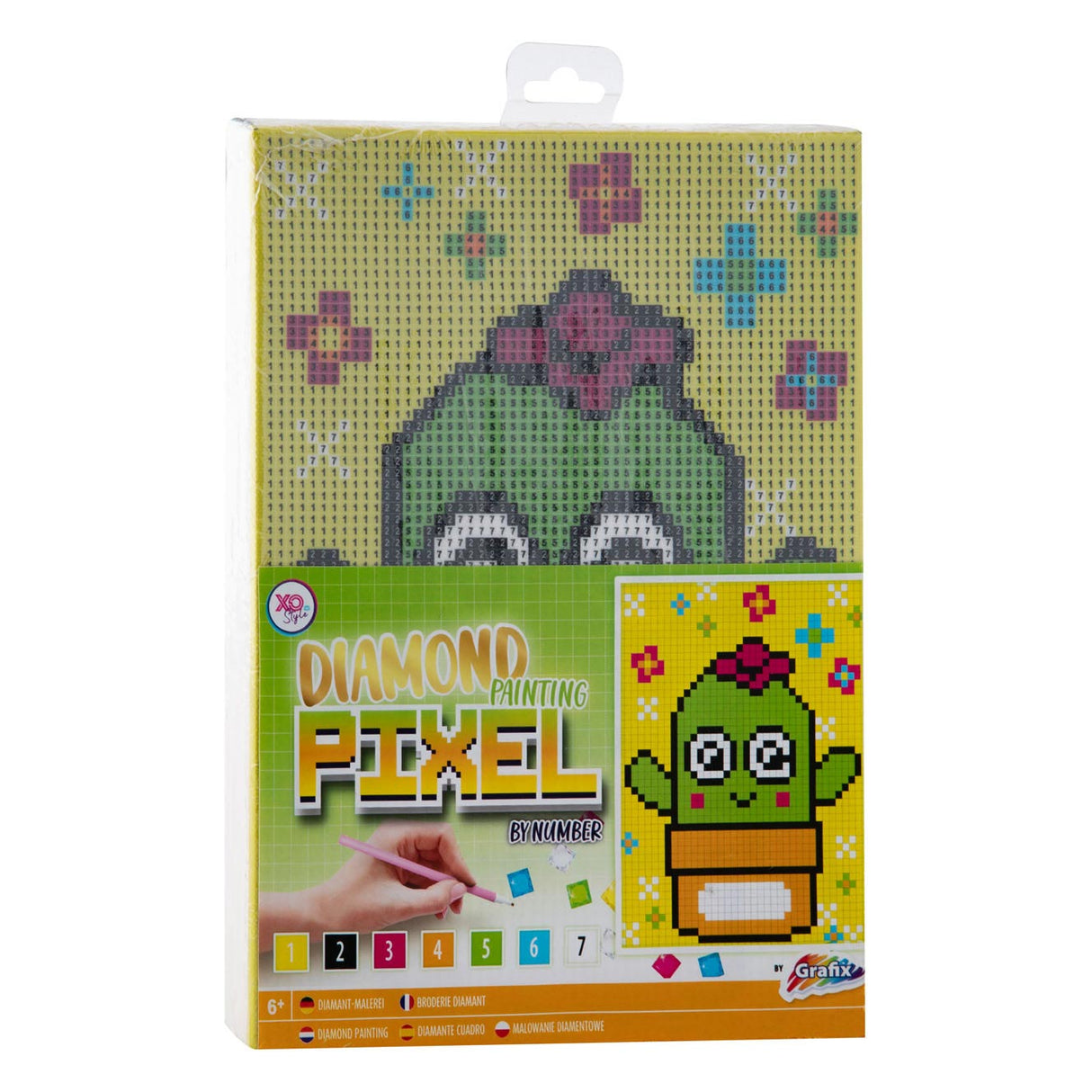 Peinture diamant Grafix, toile pixel par numéro - cactus
