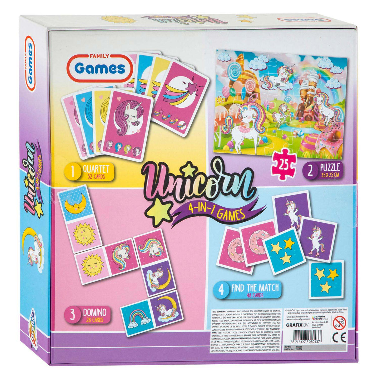 Grafix Game Box 4in1 Unicornio