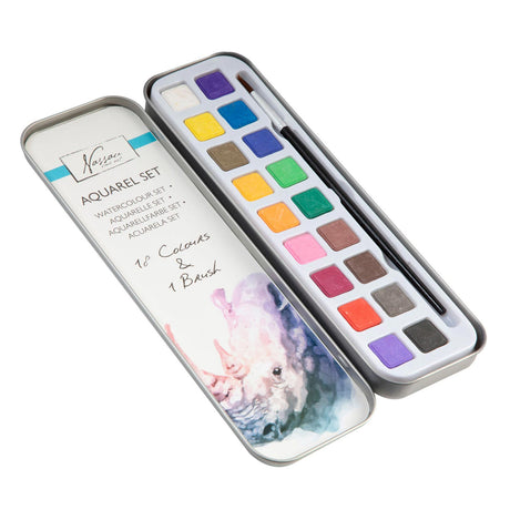 Ensemble de peinture aquarelle Nassau fine art nassau, 18 couleurs
