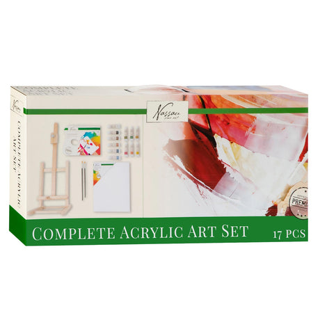 Ensemble complet d'acrylique Nassau Fine Art Nassau, 17 pièces.