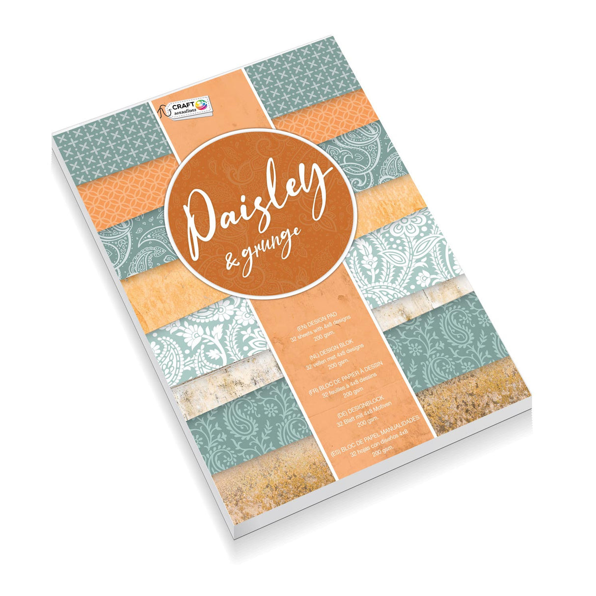 Carton artisanal de groupe d'artisanat créatif a5, 32 feuilles - cachemire grunge