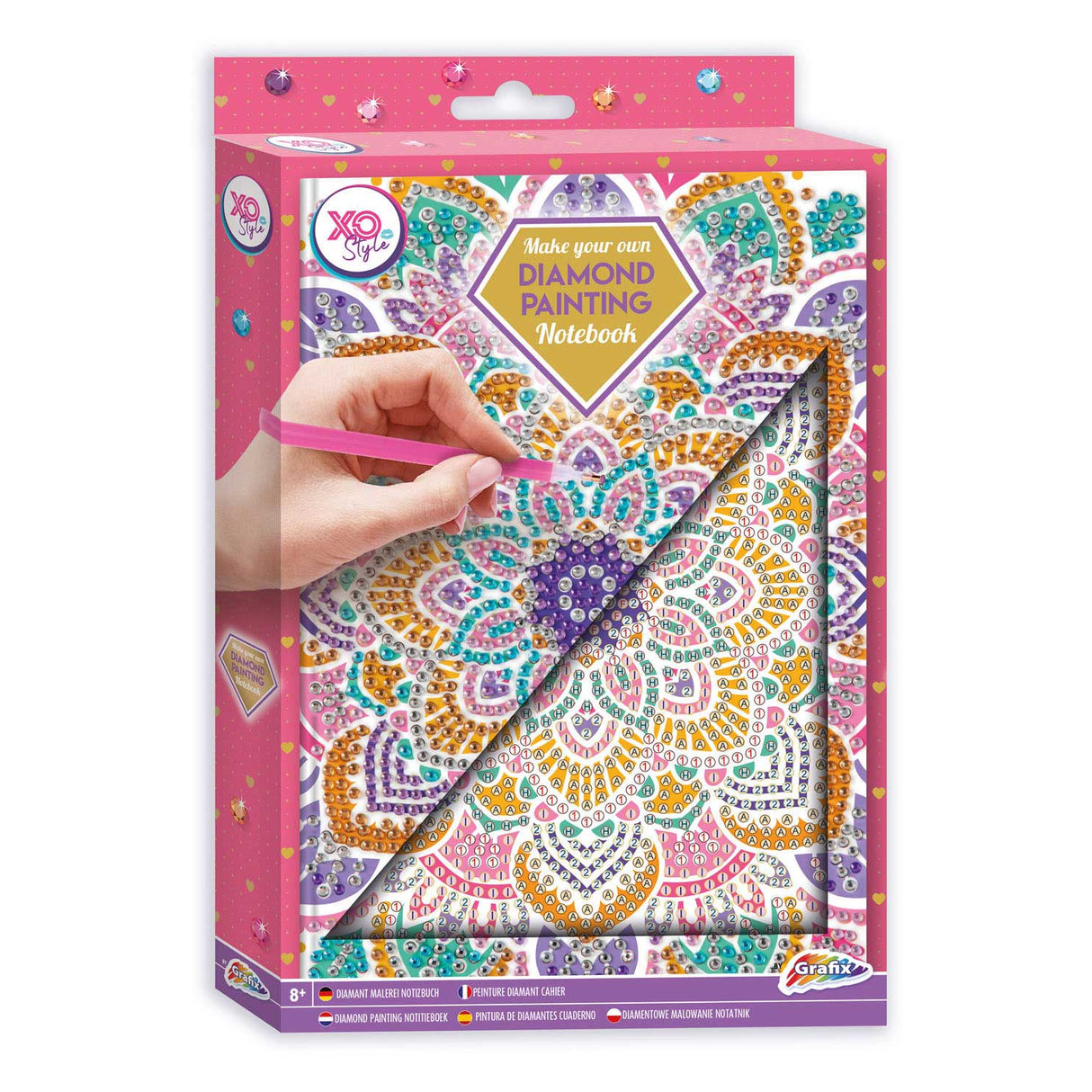 Maak je eigen Diamond Painting Notebook Roze