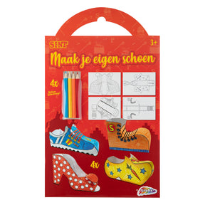 Kit de bricolage Grafix Sinterklaas - fabriquez votre propre chaussure 4 modèles + 4 crayons
