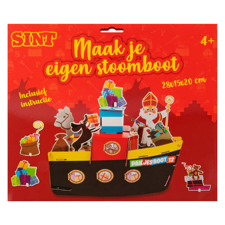 Kit de bricolage Grafix Sinterklaas - fabriquez votre propre bateau à vapeur