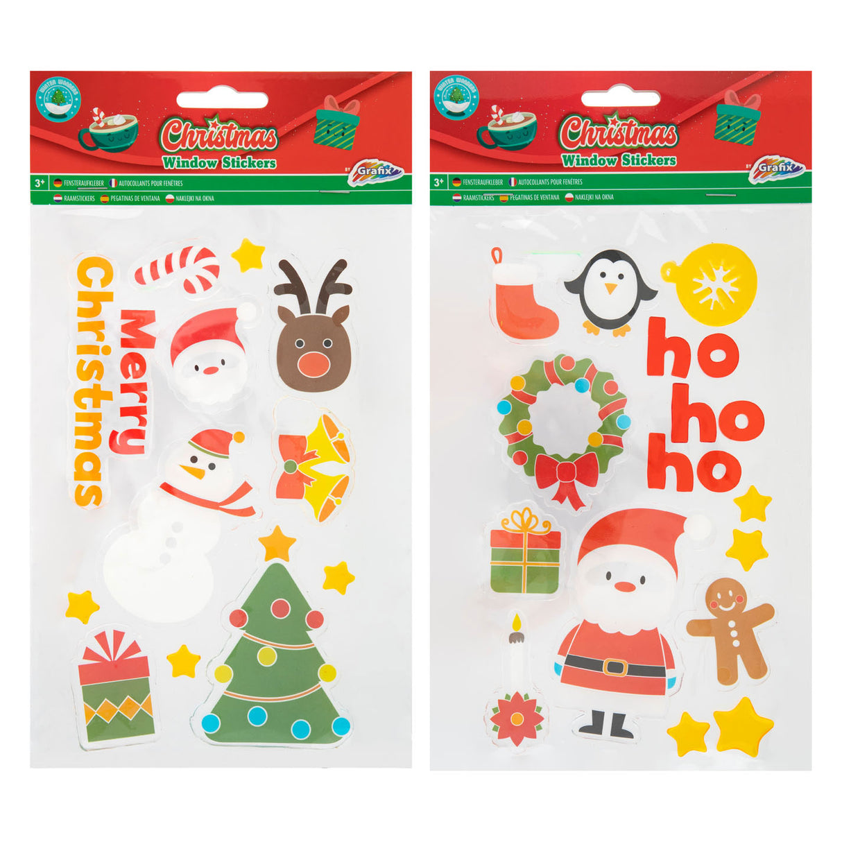Autocollants de fenêtre de Noël pour groupe d'artisanat créatif