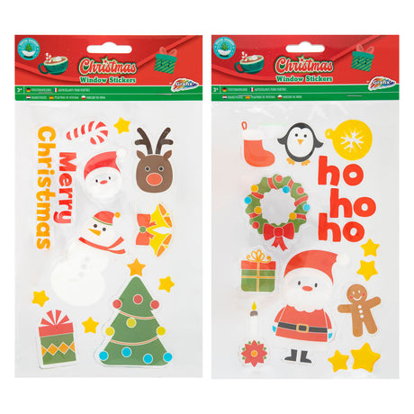 Autocollants de fenêtre de Noël pour groupe d'artisanat créatif