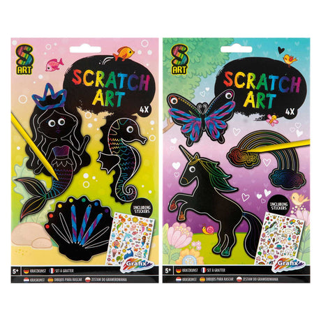 Un groupe d'artisanat créatif crée votre propre fille d'art à gratter