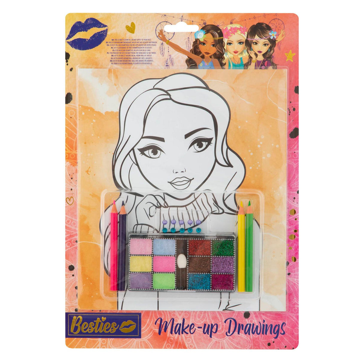Dessins de maquillage des besties du groupe d'artisanat créatif a4