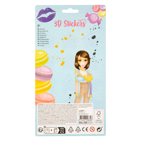Feuille d’autocollants 3D Besties