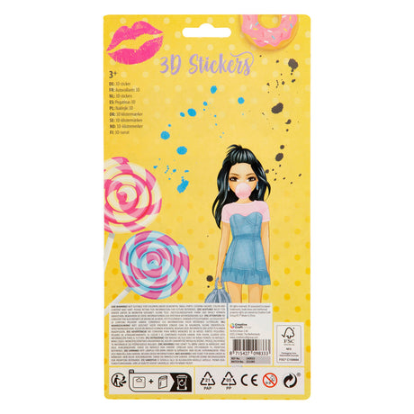 Feuille d’autocollants 3D Besties