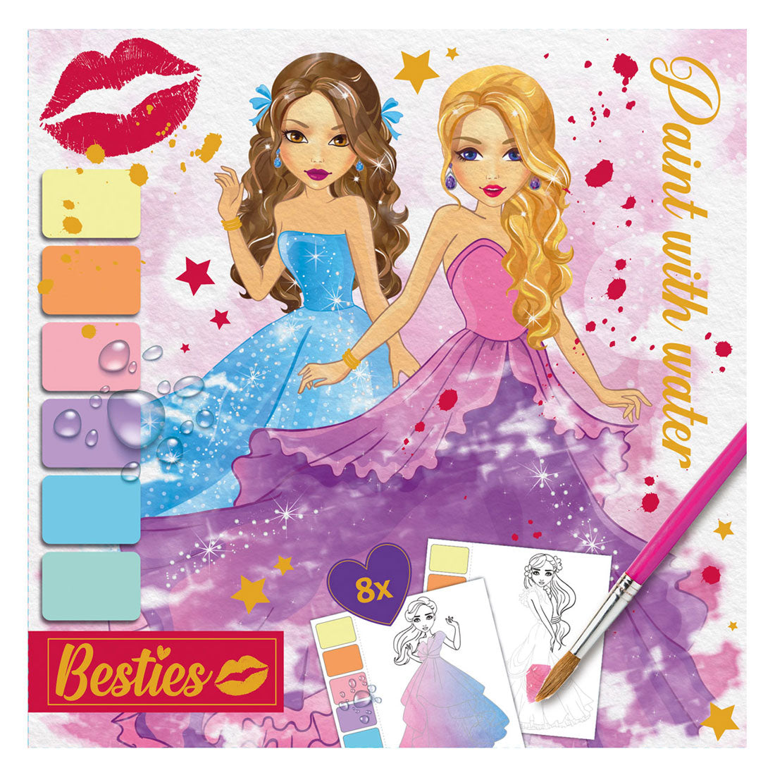 Peinture Besties avec kit de peinture à l'eau