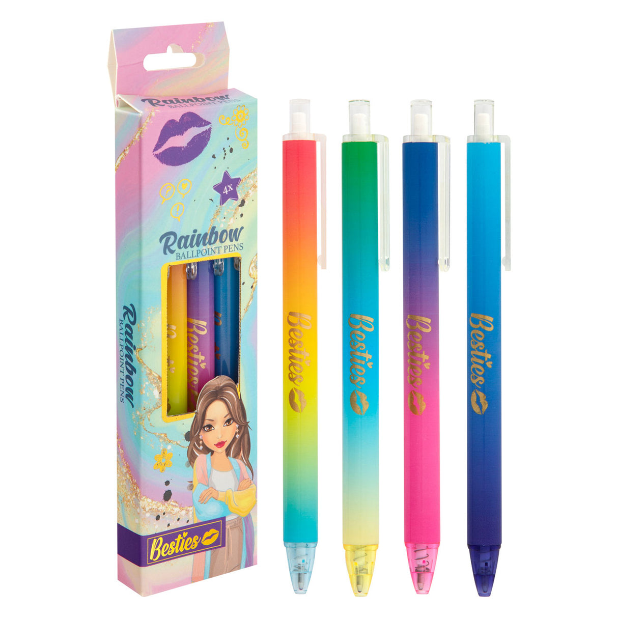 Stylo à bille Besties, 4 pcs.
