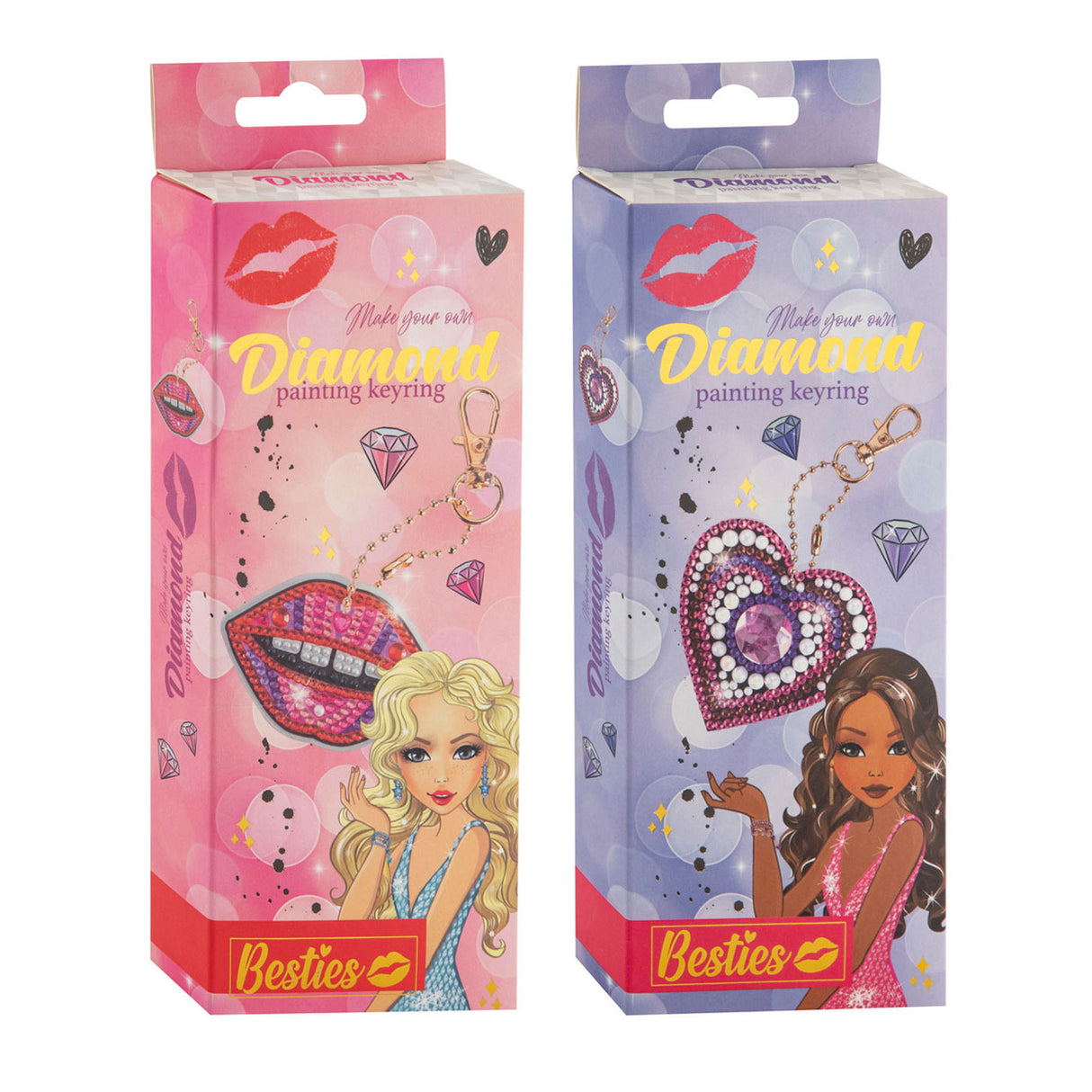 Faire un porte-clés de peinture au diamant Besties
